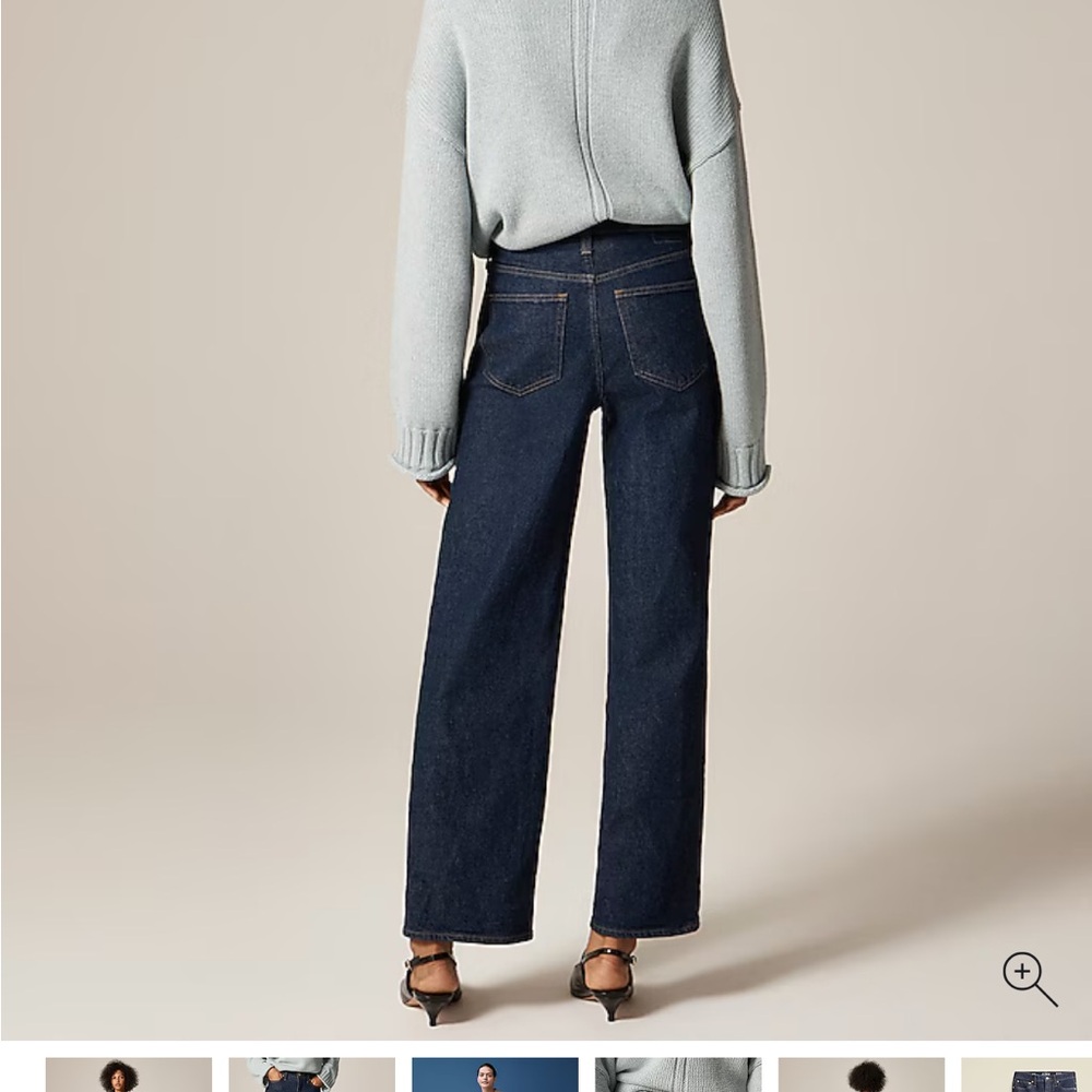 J. Crew Dark Blue Slim Wide Leg Jean